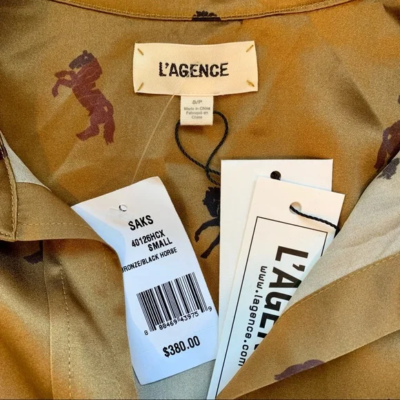 (SOLD) l’agence silk horse blouse - Picture 8 of 8